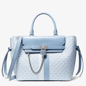 Michael Kors - Hamilton Legacy Large Logo Stripe Belted Satchel